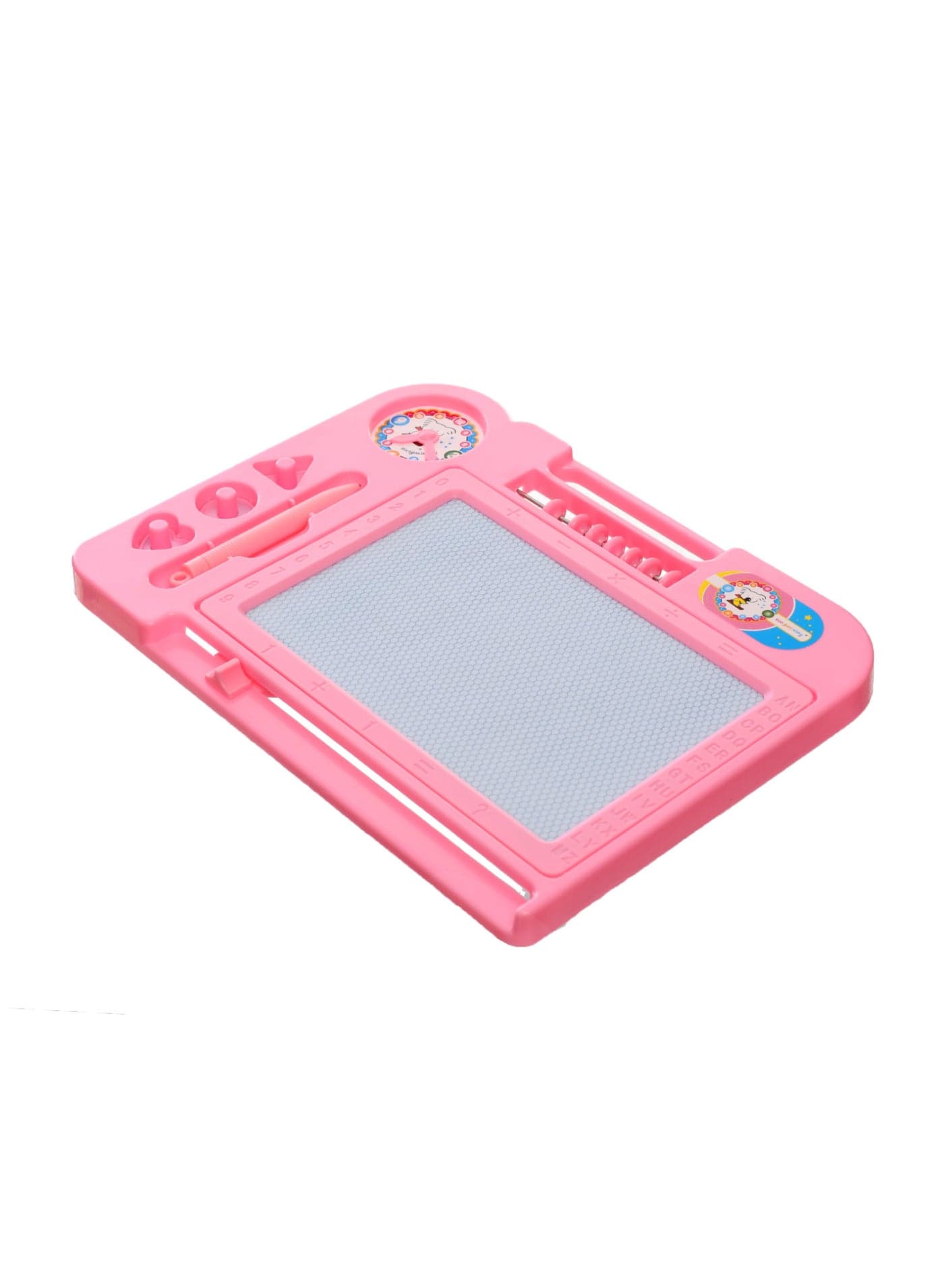 Plastic Large Magnetic Erasable Drawing And Writing Board Cute Modern Design Equipped With Creative Educational UCMAS Operations Aiming To Teach Children All Mathematical Skills - Pink Board Games (٢)