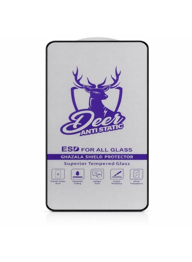 Deer Al-Ghazala Anti-Burst ESD Tempered Glass Screen Protector for Xiaomi Mi 10T Lite - Full Coverage Black Frame (2)