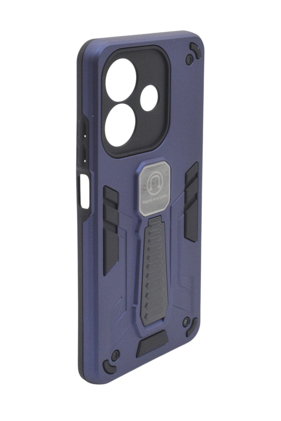 Hard Silicone Shockproof Back Cover Case with Kickstand For OPPO A3X 4G - Navy (3)