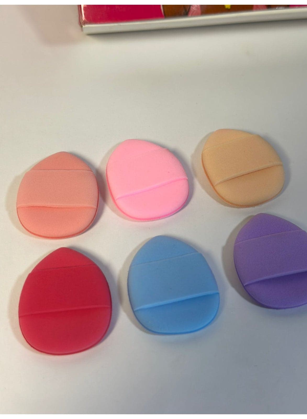 Powder Sponge Fingertips - Mini Airbrush Finger Size Makeup Sponge - Assorted Colors, 6 Pieces Make Up Sponges (٣)