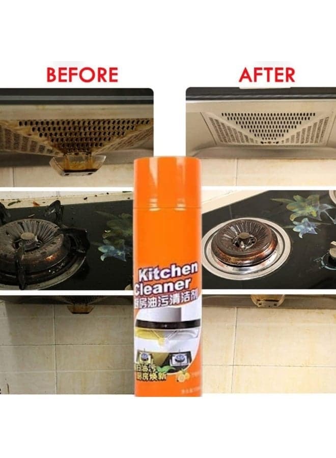 Multipurpose Bubble Foam Cleaner Kitchen Cleaner Spray Oil & Grease Stain Remover Chimney Cleaner Spray Bubble Cleaner All Purpose Foam Degreaser Spray for Kitchen Bubble Cleaner Spray (٣)