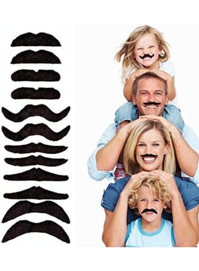 Pack Of 12 Self-Adhesive Fake Moustache for Masquerade & Costume Costume Accessories (3)