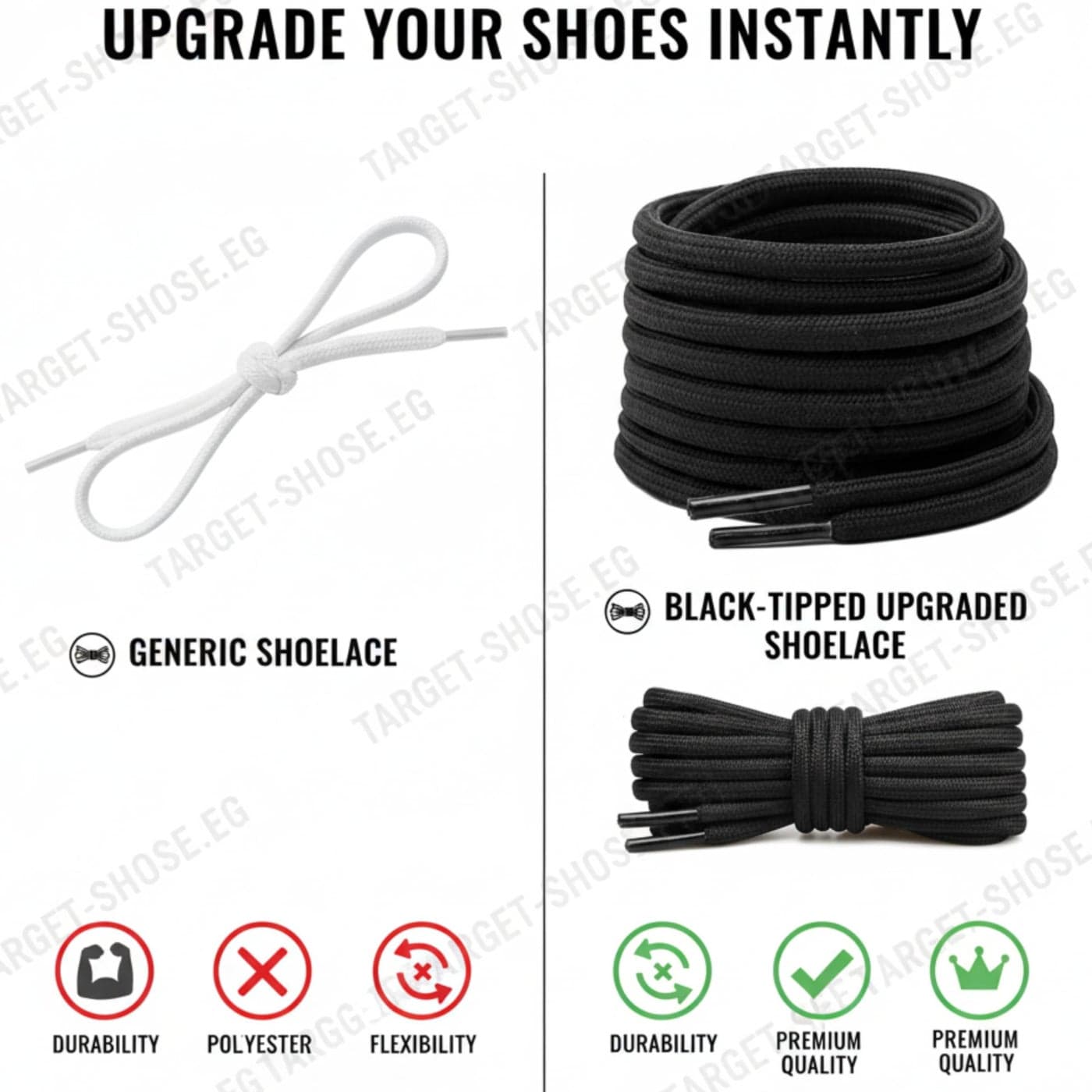 Shoelace 80cm Length 4mm Thick Durable Running Walking Casual Shoe Laces Strong Hold Easy Fit for Various Types of Shoes (Black) (6)