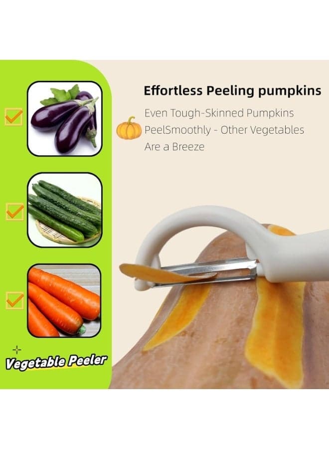 Professional stainless steel vegetable and fruit peeler – Vertical multi-purpose peeler with a sharp blade for easily peeling potatoes, cucumbers, carrots, and fruits (٤)