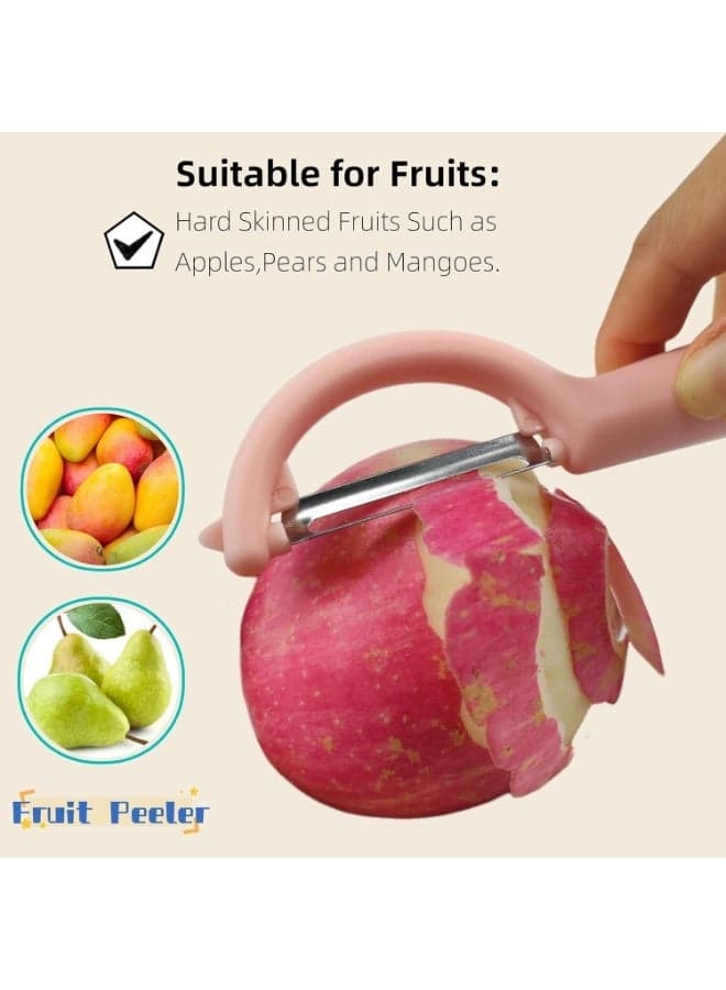 Professional stainless steel vegetable and fruit peeler – Vertical multi-purpose peeler with a sharp blade for easily peeling potatoes, cucumbers, carrots, and fruits (٥)