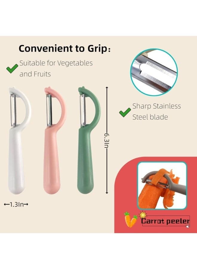 Professional stainless steel vegetable and fruit peeler – Vertical multi-purpose peeler with a sharp blade for easily peeling potatoes, cucumbers, carrots, and fruits (٧)
