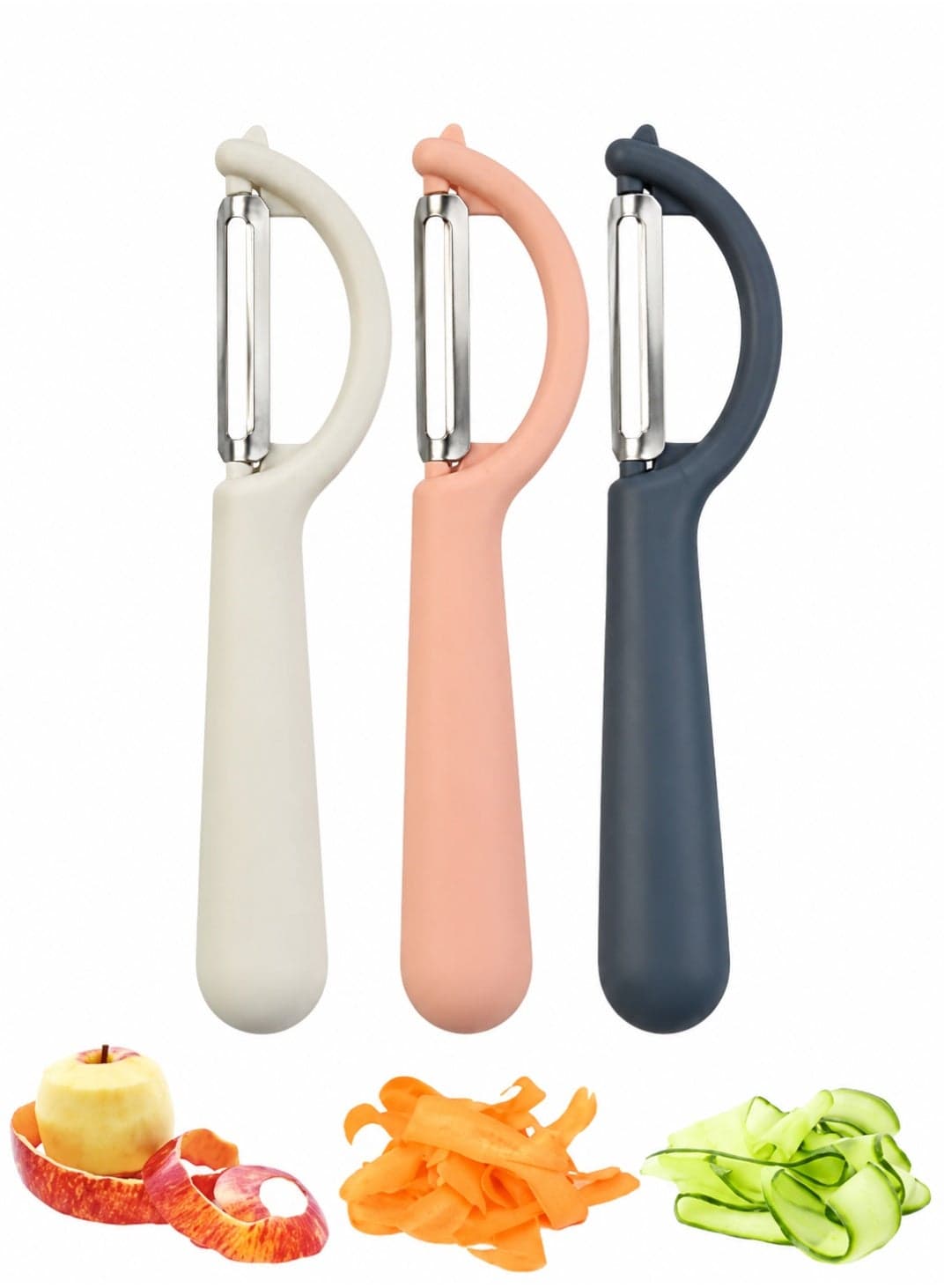 Professional stainless steel vegetable and fruit peeler – Vertical multi-purpose peeler with a sharp blade for easily peeling potatoes, cucumbers, carrots, and fruits
