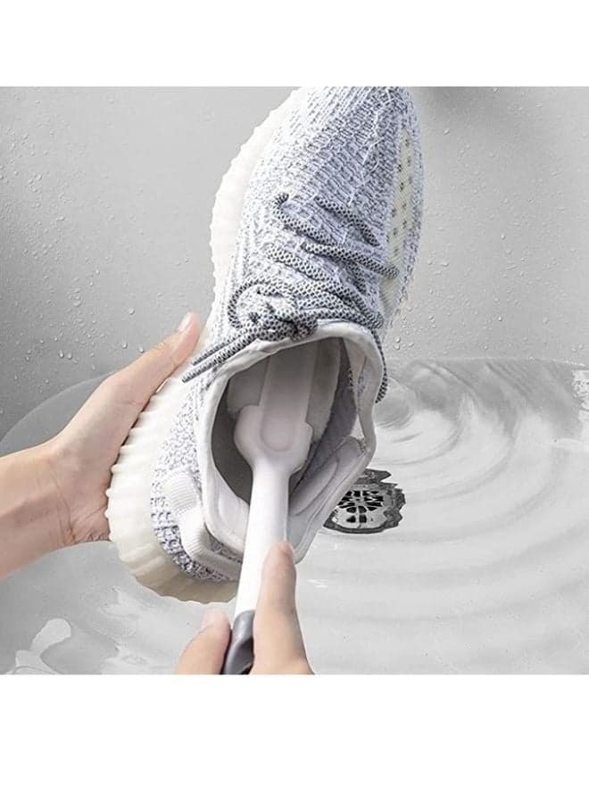 Professional 3-in-1 Shoe Cleaning Brush – Soft, Medium & Brass Bristles for Deep Sneaker Cleaning, Mesh Detailing and Polishing, Ergonomic Long Handle (8)