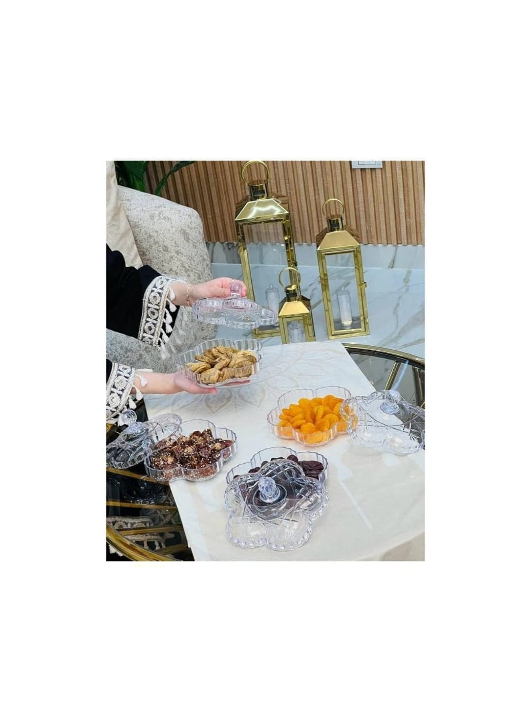 Mini Tamriya Bonbonniere (Acrylic) (16 cm) - Elegant and Practical Design with Handle for Easy Use Made of the Finest Materials and Shatterproof Generic Food Savers (٢)