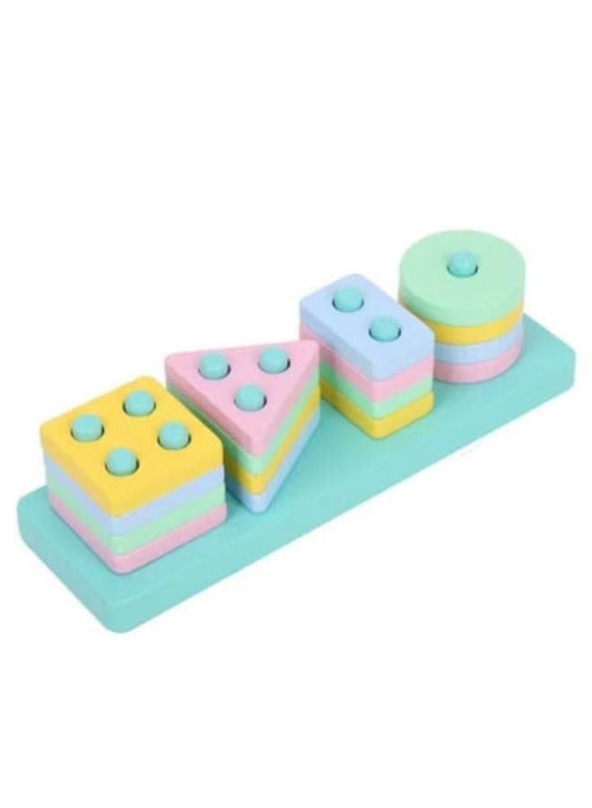 Arrangement of geometric shapes in a color Arrangement of rectangular geometric shapes of colors Mathematics & Counting