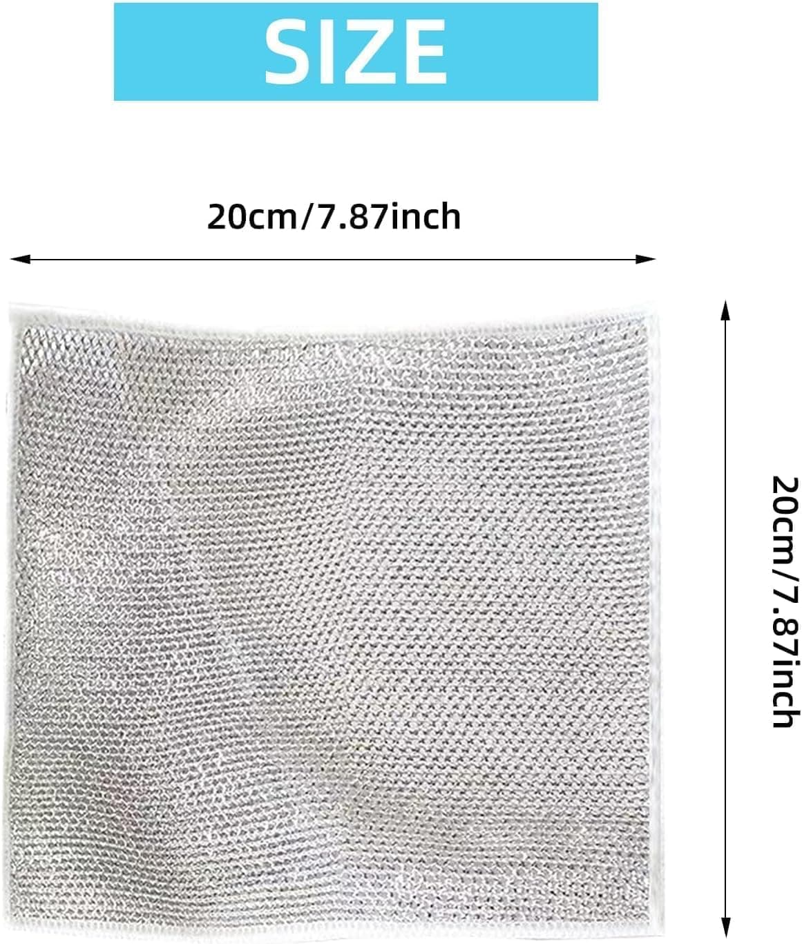 6 Pcs Multifunctional Wire Scrubber for Dishwashing and Cooking - Non Scratching - Steel Wire Dish Scrubber - Wet and Dry Cleaning Cooktops