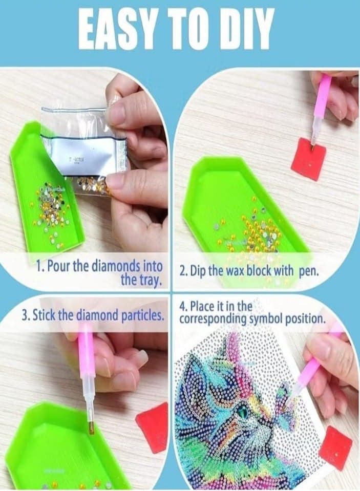 Kids Dinosaur Diamond Painting Kit with Frame Drawing & Painting Supplies (٢)