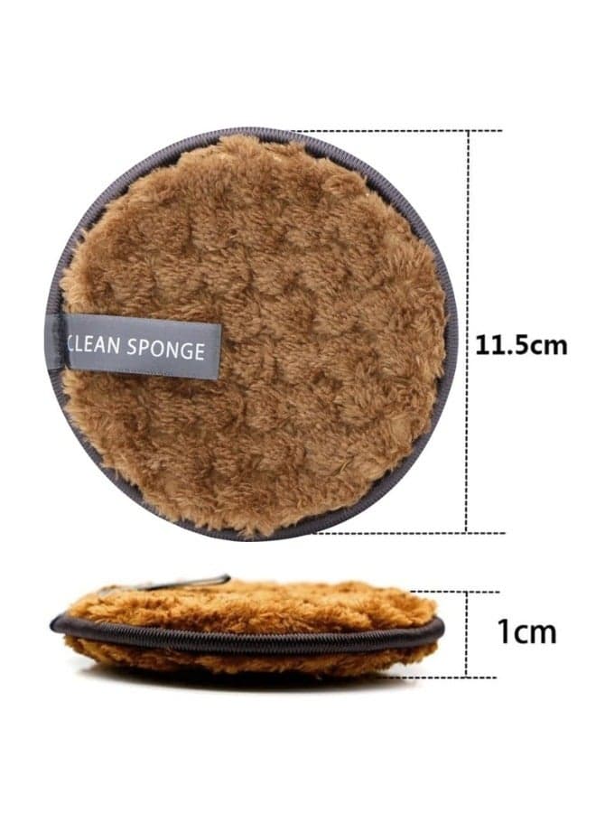 2 Pieces Reusable Makeup Remover Pads Easily Removes Facial Makeup Versatile Safe for Oily, Dry and Sensitive Skin Multicolor Make Up Sponges (٧)