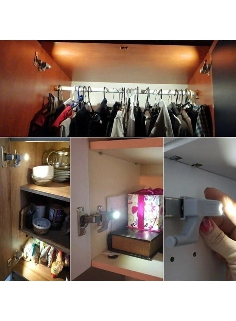 LED Cabinet Light Auto Turn On Cabinet Light,Interior Cabinet Lighting Fixture on Interior Hinges for Cupboard/Bedroom/Wardrobe/Kitchen/Bathroom (٩)