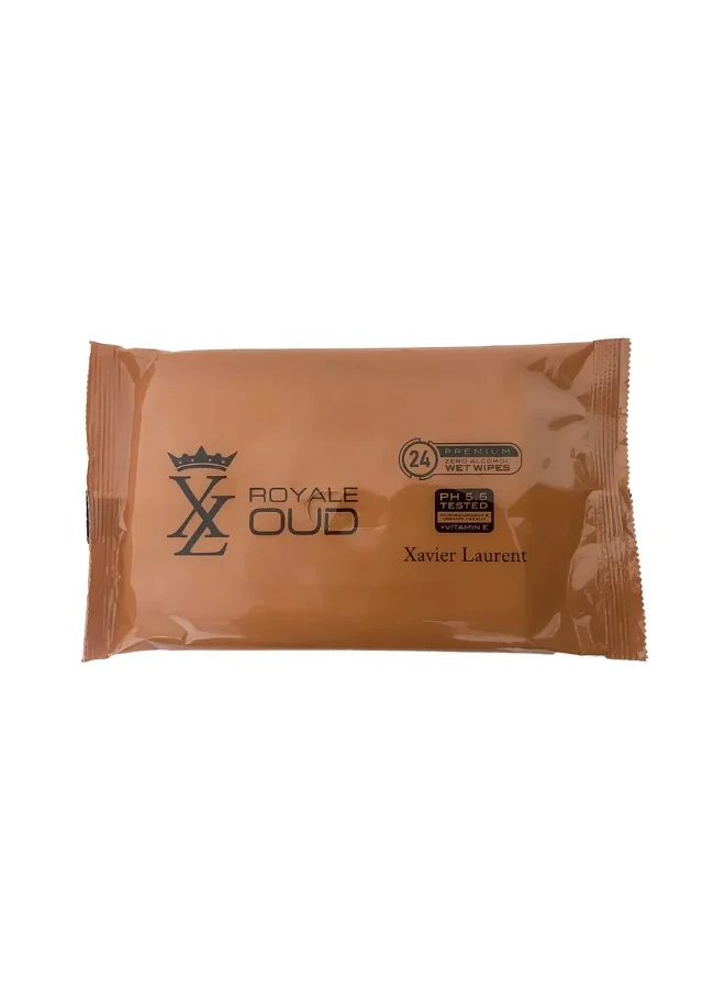 XL Royale Oud 24 Premium Zero Alcohol Wet Wipes Cleaning Wet Wipes