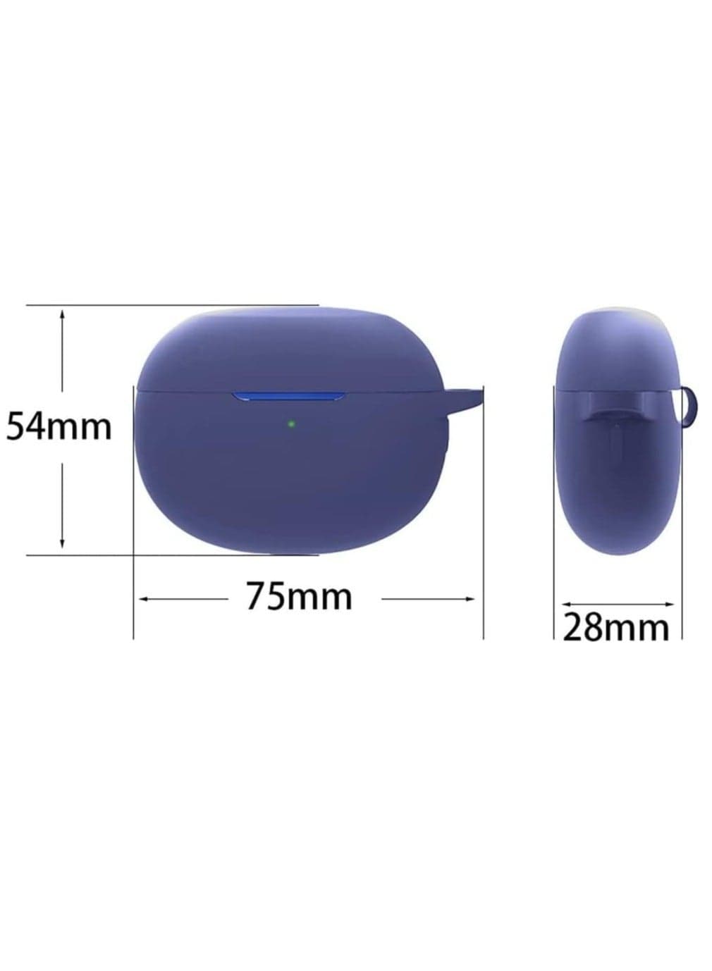 Case Soft Silicone Case Cover For Realme Buds T100/110 -Blue Headphone Cases (٤)