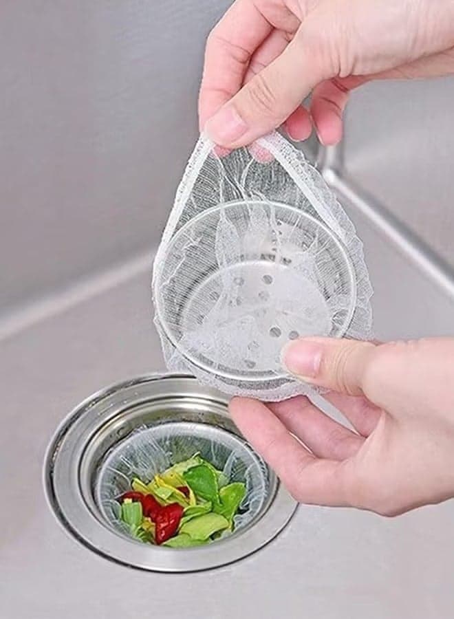 100pcs Disposable Kitchen Sink Strainer Mesh Bags Anti Clogging for All Household Sink Strainers Sink Drains & Strainers (٥)