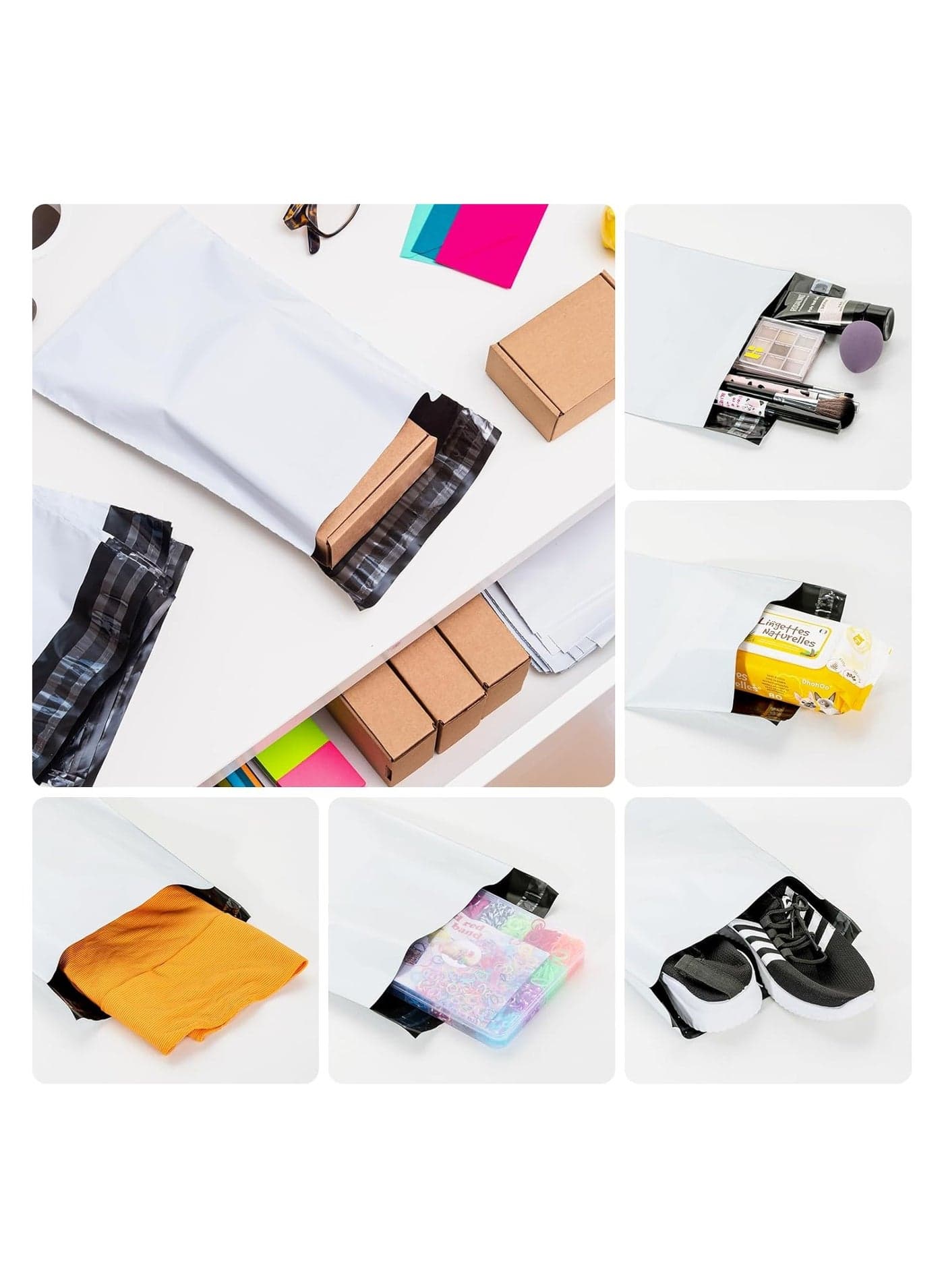 25 Parcel Shipping Bags (40 x 20 cm) Self-adhesive shipping envelopes for clothing, gifts, and packaging. Waterproof and opaque packaging bags. Bubble Wrap (٢)