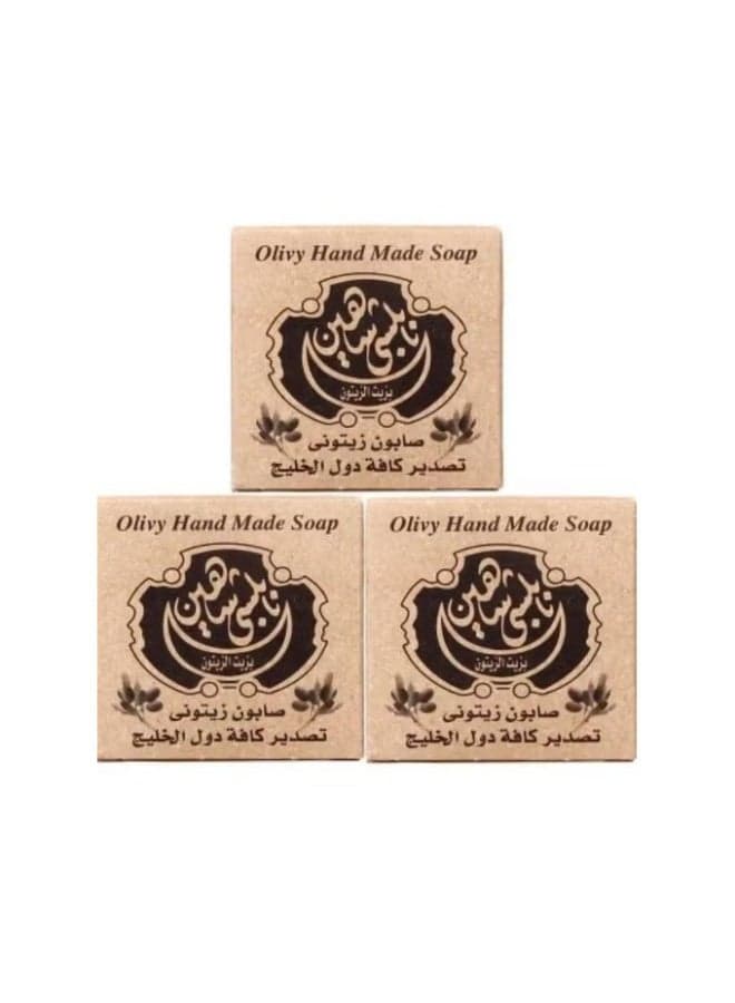 Nabulsi Shaheen Original Nabulsi Shaheen Soap, Pack of 3, Traditional Baladi Soap