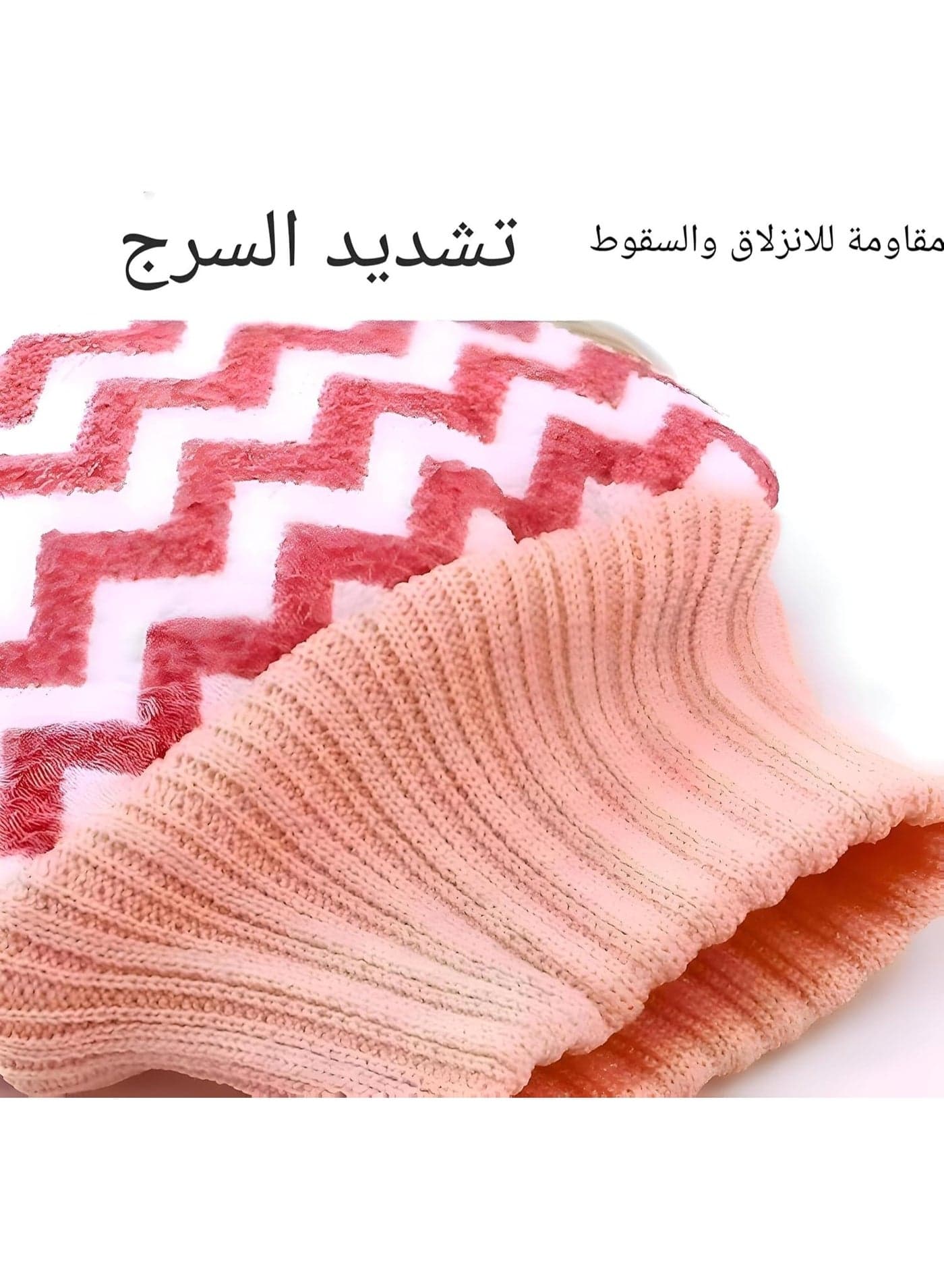 Innovative 12 x 22 cm deep exfoliating glove to eliminate "strawberry legs" and dry skin - a bath loofah with durable, thick fibers for full-body exfoliation - evens skin tone and reduces keratin - double-hole design for easy and effective use - random color (٧)