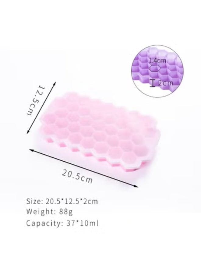 Ice Cube Mold Honey Comb Shaped BPA Free Silicone Multi-colors (2)