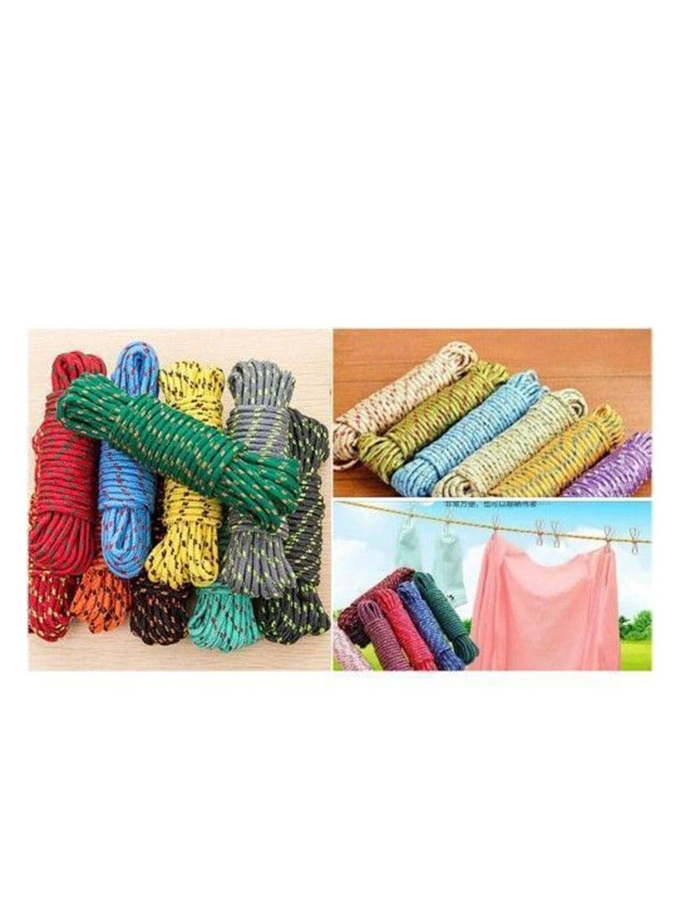 A Roll Of Linen Washing Line 10 Meters 2 Pcs Clothes Drying Stands