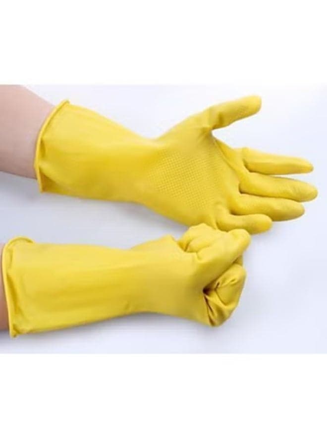 Rubber x Large Household Gloves For Cleaning Safety & Security Gloves (٤)