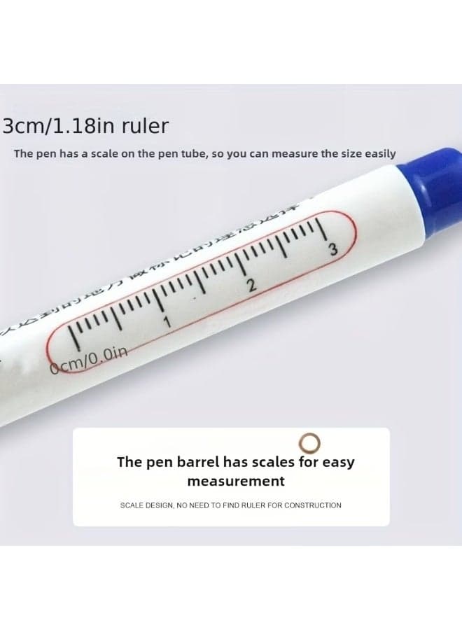 20MM Long Head Permanent Marker Pen Deep Hole Marker (Green Ink) (6)