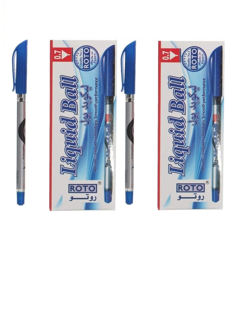 Roto liquid ball ballpoint pen, 0.7 mm blue 2*12 pcs