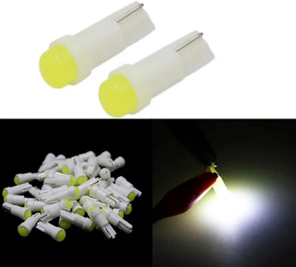 Energy Saving LED Bulbs, Perfect Lighting: Compact and Powerful Design Gives You Bright Light LED Gauge Kit for Car Savaya T5 LED Bulbs (White - 10 Pieces) - by KaberTrade Vehicle Headlights (٧)