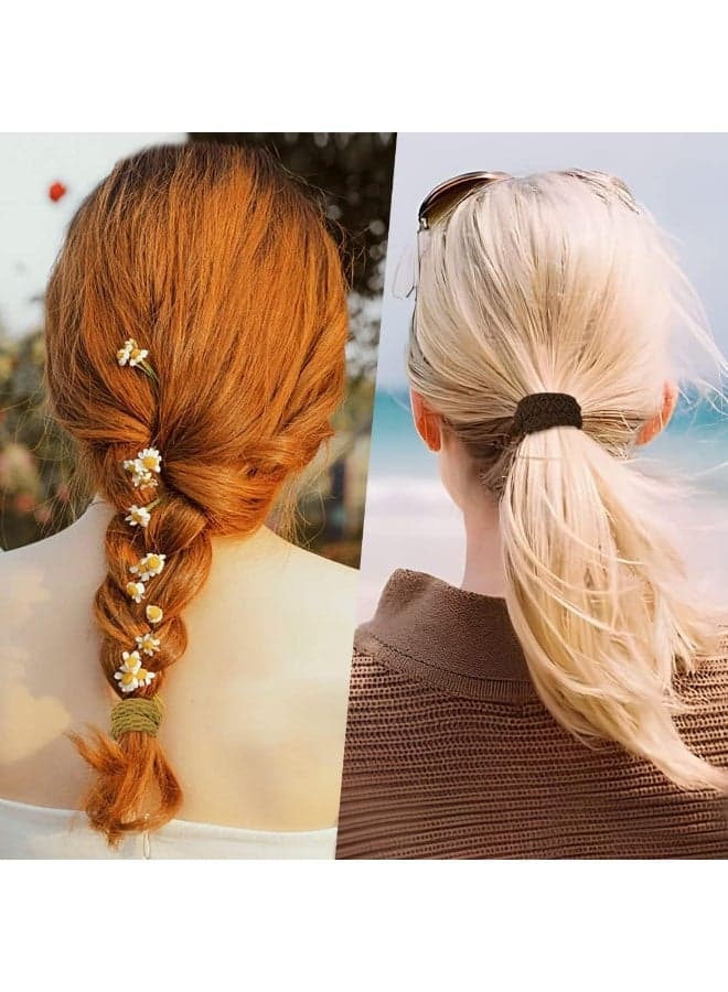 6PCS Soft Braided Hair Ties – Thick Elastic Ponytail Holders for Women & Girls – Multicolor, Durable, Stylish & Comfortable (٤)
