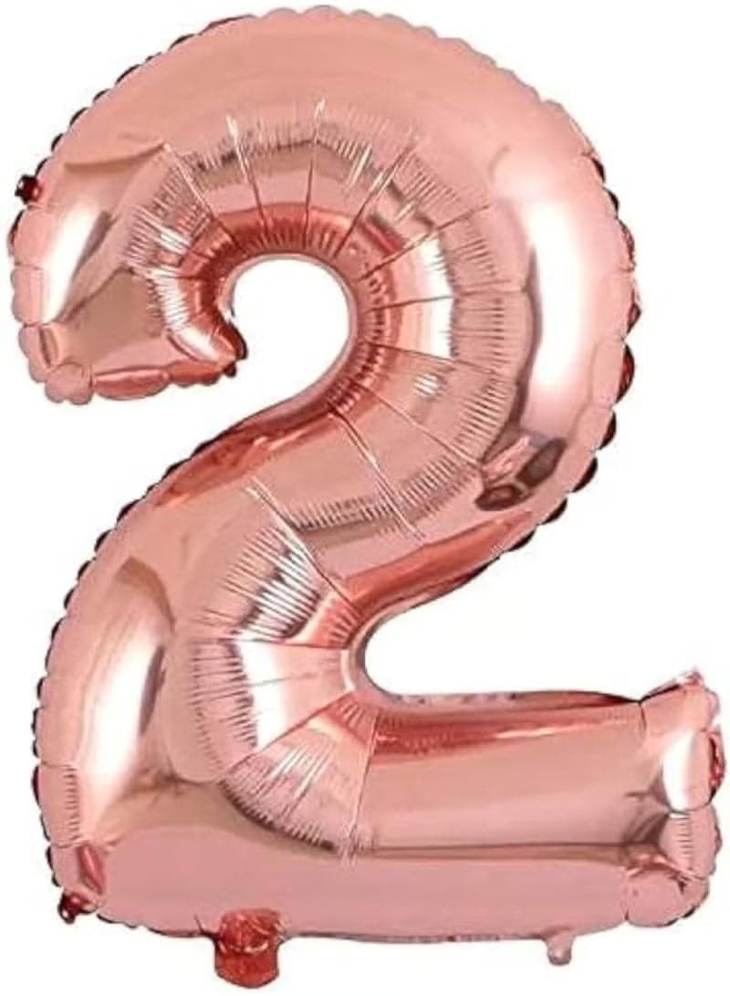 Happyparty number 2 ballon 32 inch (80 cm) rose gold number foil ballons for party birthday wedding decoration Balloons