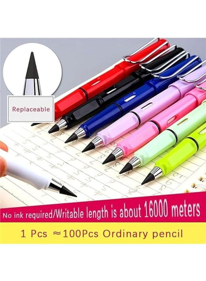 Forever Pencils 6 Pencils, Long Lasting Pencil, Magic Infinity Pencils with Eraser, Cute Long Lasting Inkless Pencil for Kids for Writing, Drawing (6 Pencils) (7)