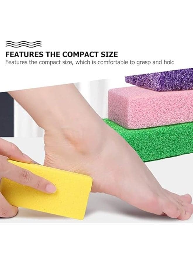 Professional Salon Reusable PU Pumice Pad Foot Pumice Stone Hard Skin Remove Pedicure Scrubber Nail File Tool for Foot Care 2PCS may vary color Buffer Stones (٢)