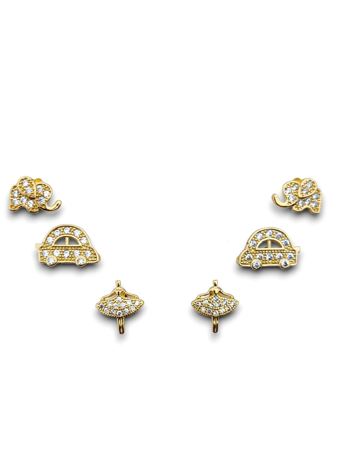 21-karat gold plated earring set - for women (gold color) (3)
