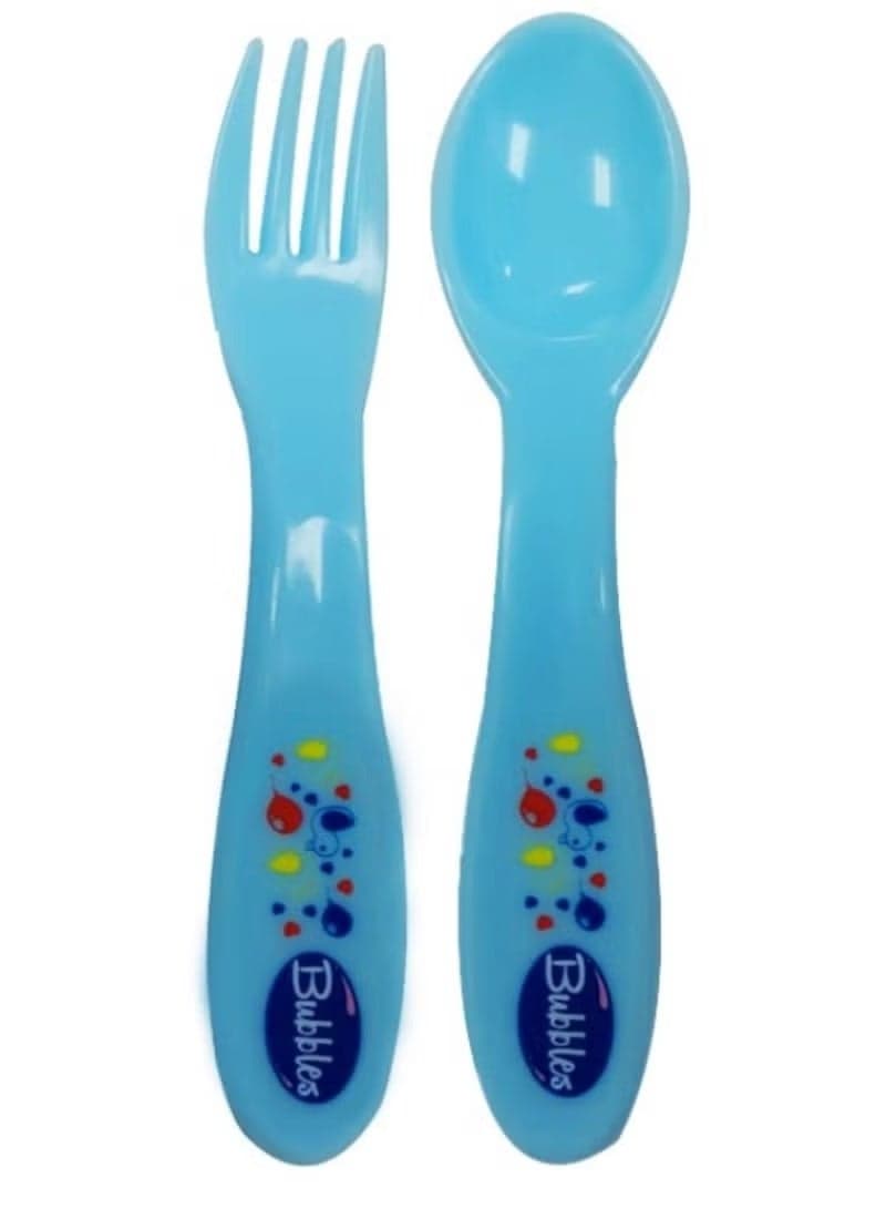 Bubbles Baby spoon and fork-bby blue Forks, Knives & Spoons