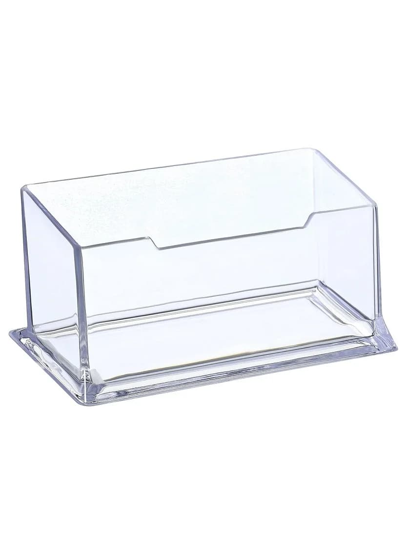 Business Card Holder - 105 x 45 x 40 mm, Desktop Name Card Display Holder - Acrylic, 1 Desktop Slot, Clear Pencil Holders