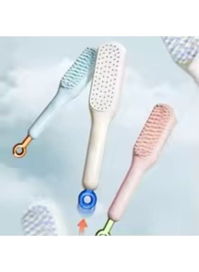 Anti-Static Self Cleaning Hair Brush with Massage Function – Soft Detangler Hair Comb for Women & Girls – Suitable for All Hair Types (Long, Short, Wavy, Straight) – No Pulling Hairbrush with Extendable Bristles (1 Pack) (6)