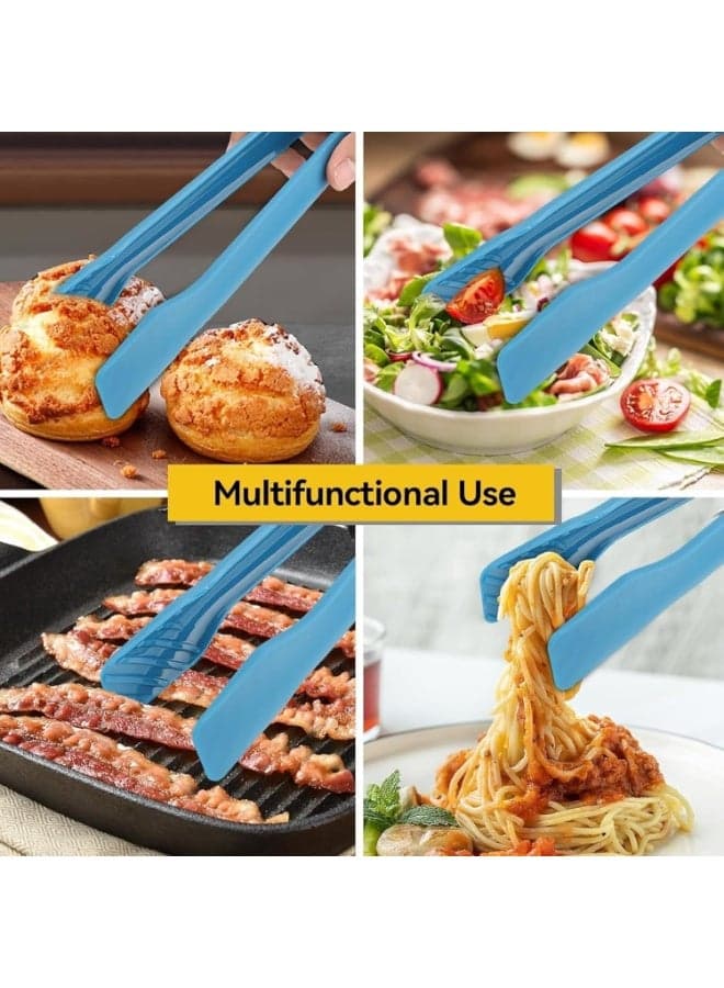 3 Pieces Kitchen Plastic Tongs Cooking Tongs Serving Tongs Multifunction (7)