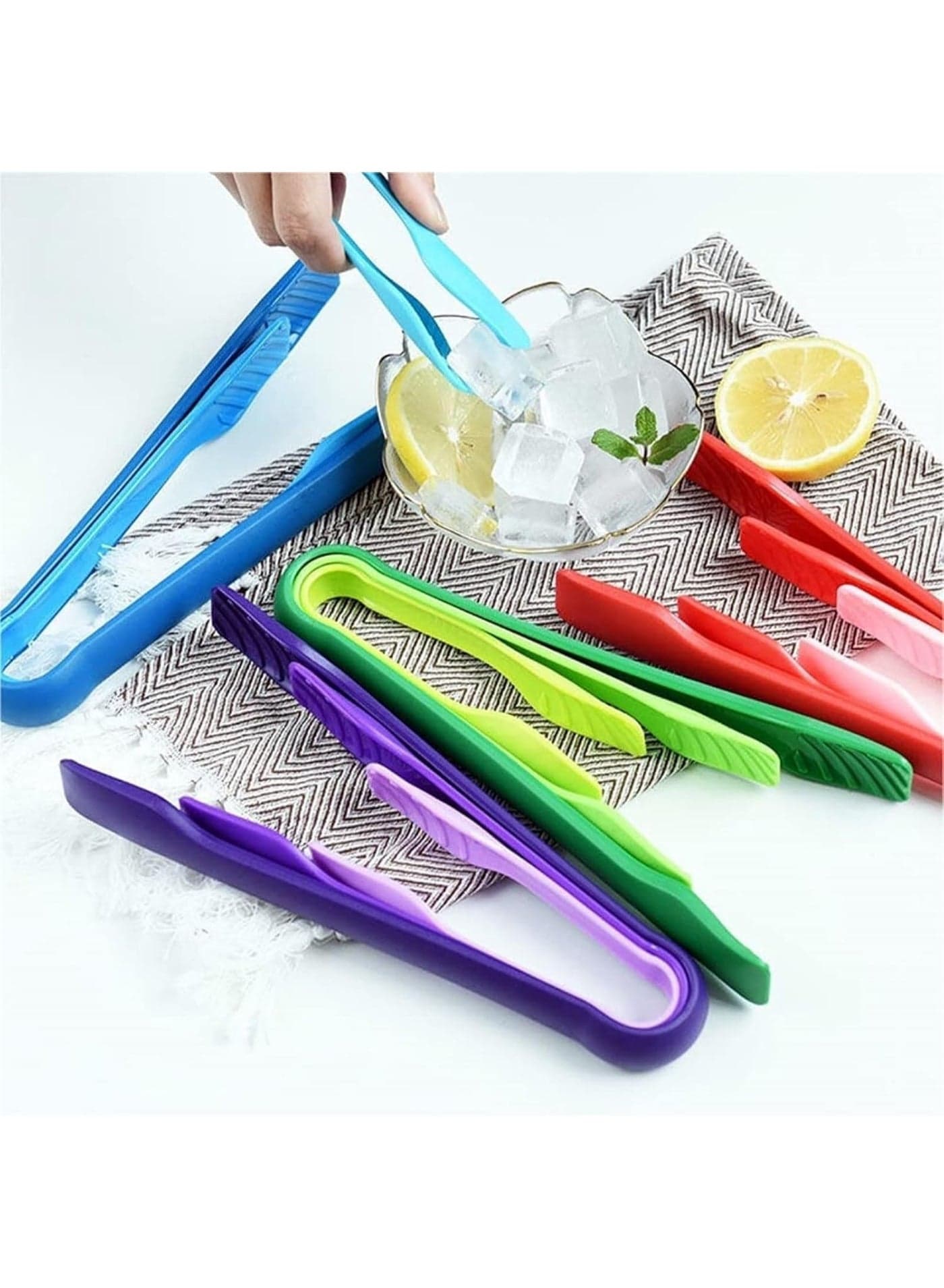 3 Pieces Kitchen Plastic Tongs Cooking Tongs Serving Tongs Multifunction (6)