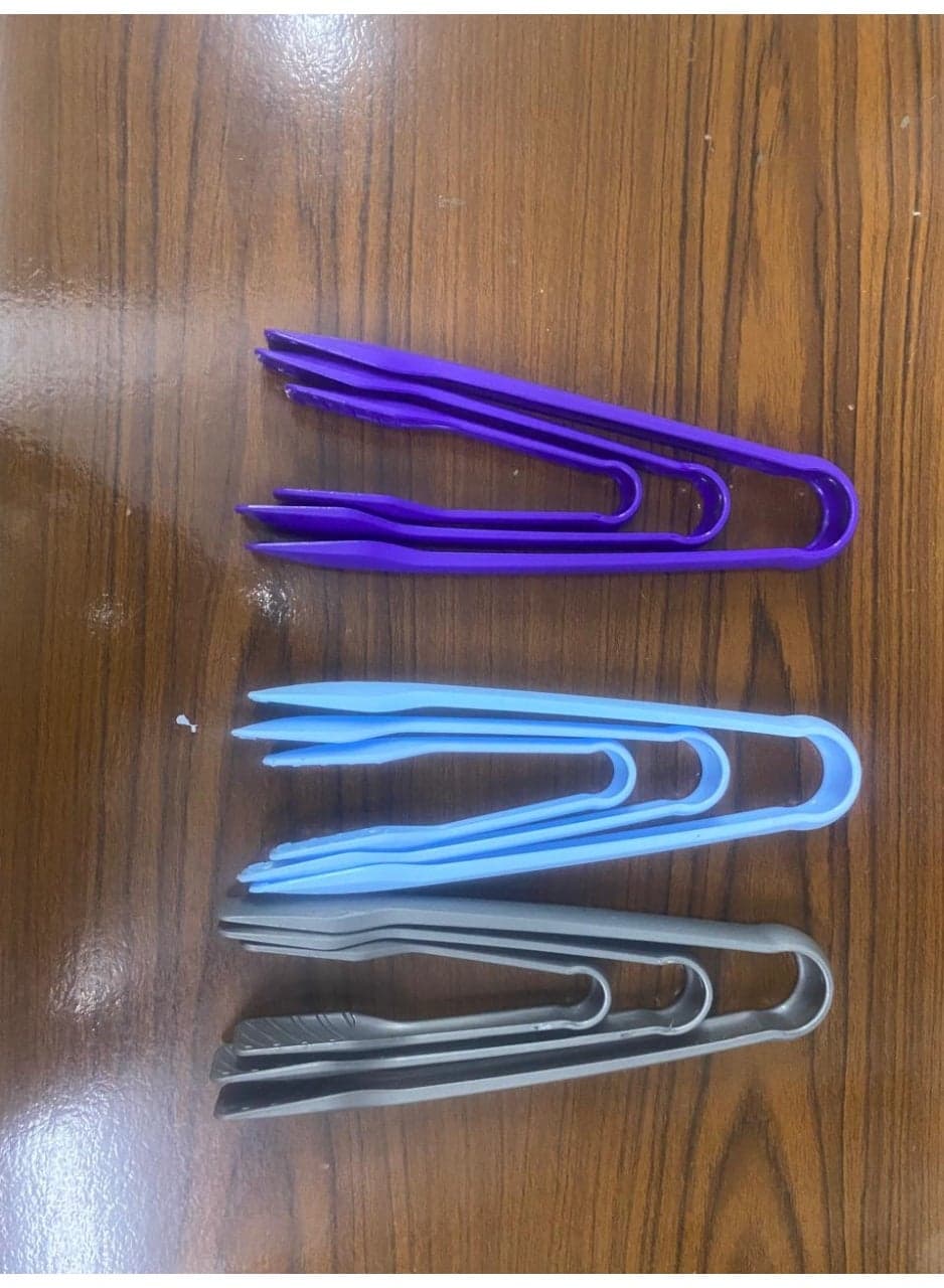 3 Pieces Kitchen Plastic Tongs Cooking Tongs Serving Tongs Multifunction (12)