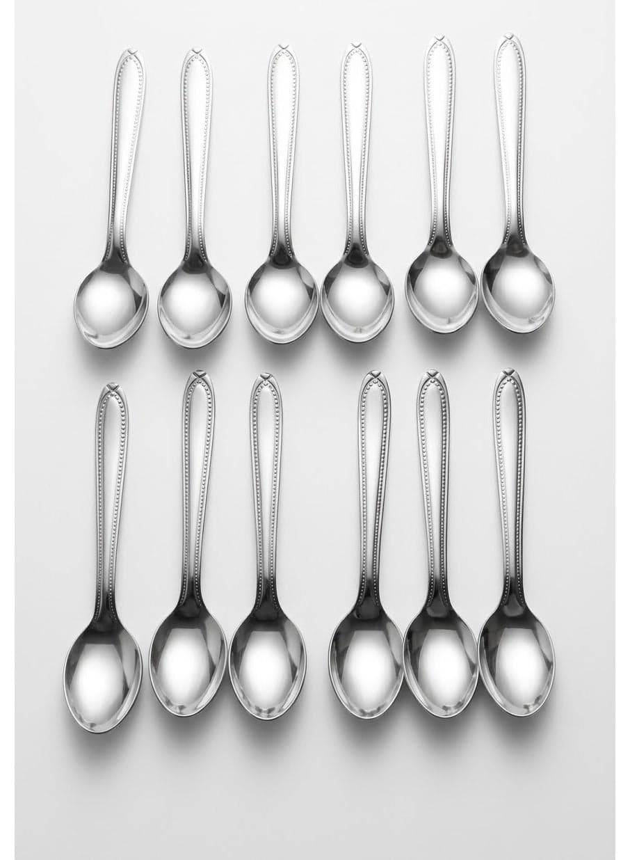 Set of 12 small stainless steel teaspoons Coffee, Tea & Espresso (٢)