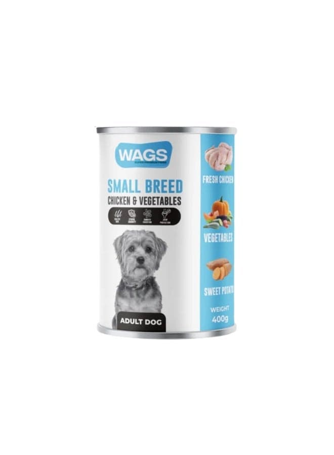 Wags Small Breed Dog Wet Food, Chicken with Vegetables Pate Dog Wet & Canned Food (٢)