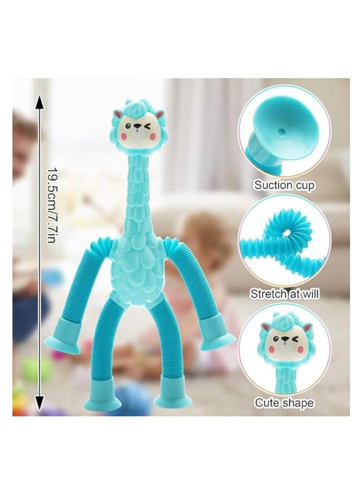 Telescopic Suction Cup Sheep Toys, Sensory Sheep Toy, Suction Cup Toy for Kids, Stuffed Sheep Animals, Anti-Stress Fidget Toys, Funny Educational (1 Piece) Gag Toys & Practical Jokes (٢)