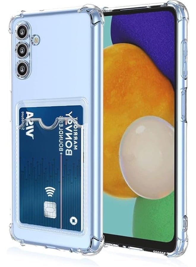 Clear Wallet Design Phone Case Compatible with Samsung Galaxy A34 4G/5G_ Upgraded Card Slot Slim Soft TPU Shockproof Cute Card Holder_ Clear Cases & Covers