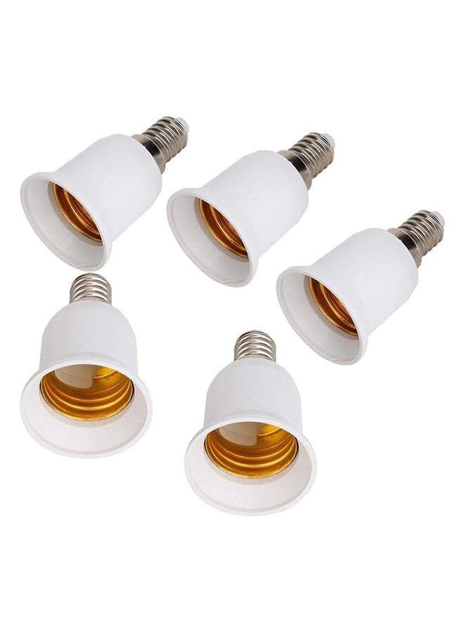 Sister A E14 To E27 Base Screw Light Lamp Bulb Holder Adapter Socket Converter 5 Piece