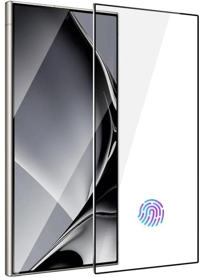 Samsung Galaxy S24 Ultra ESD Anti Static Premium Tempered Glass Screen Protector With Fingerprint Support With Black Frame Mobile Screen Protectors