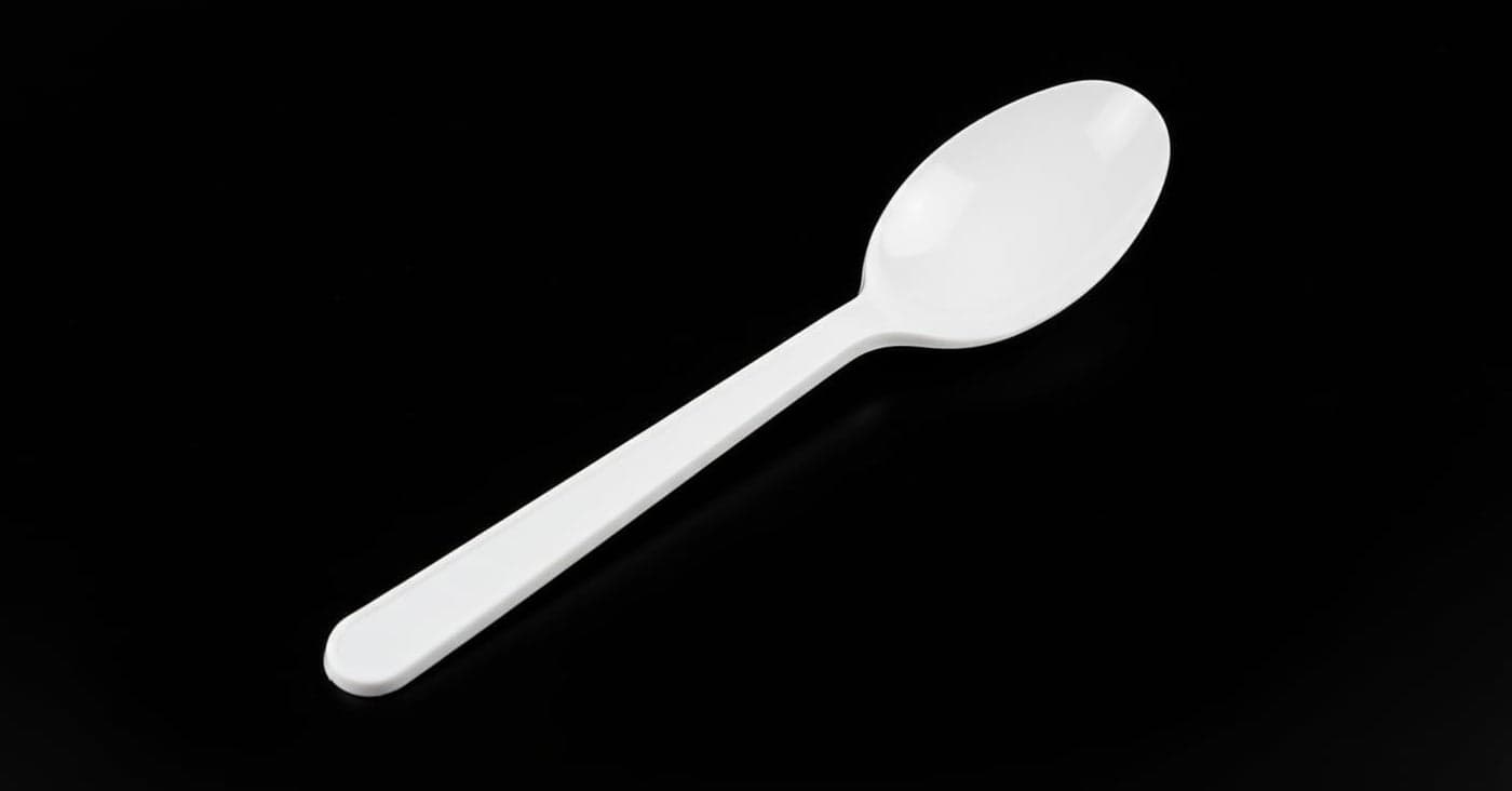 KRNO High Quality Disposable Cutlery – Pack of 50 White Spoons - Durable Plastic Utensils for Parties, Events & Catering – Available in Black or White