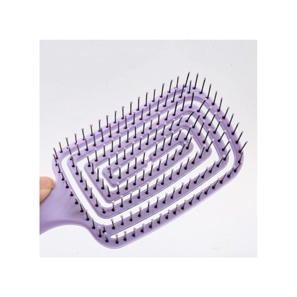 Anti-Static Hair Brush – Pain-Free Detangling Comb, Ergonomic Curved Vented Shape for Thick Hair, Random Color (٢)