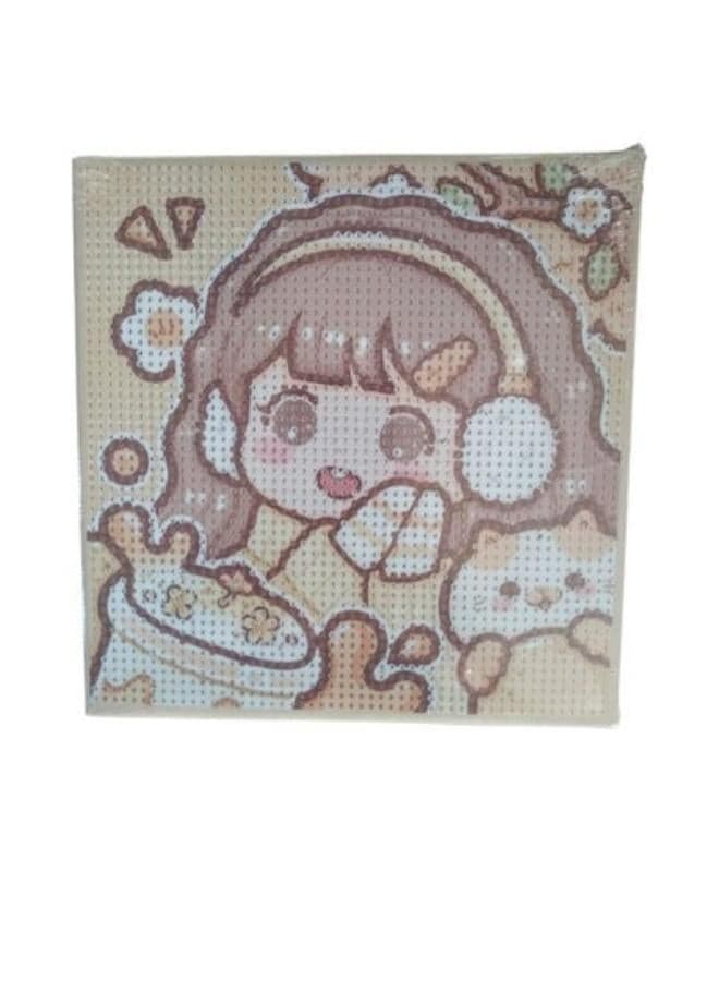 Diamond Painting Kit for Kids Develop Focus Skills and Patience, Improve Visual Coordination 20 X 20 cm (Surprise)